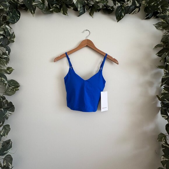Lululemon Athletic Align Crop Cami Tank Top A/B Cerulean Blue NWT Women’s Size 0 - Picture 1 of 8